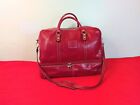Vintage VERA PELLE Monte Leather Drop-Buttom Traveler Duffle Bag Italy Made 
