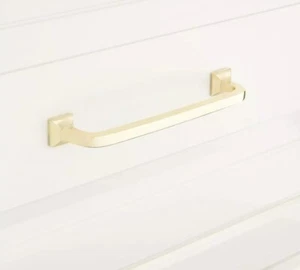 Signature Hardware 4" Klein Schrankzug aus massivem Messing - Messing poliert - Bild 1 von 1