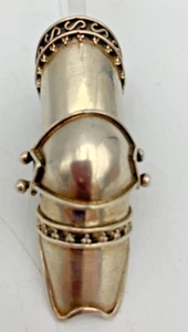 Lovely Articulated Vintage Sterling Silver 925 Armour Ring - Picture 1 of 22