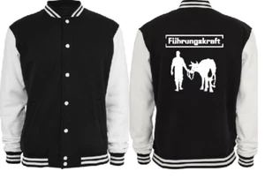 Chaqueta universitaria - vaca guía (frases / divertido / divertido / divertido) - Imagen 1 de 1
