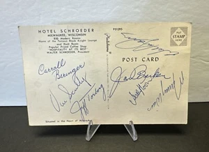 Vin Scully Maury Wills Carroll Beringer Wally Moon AUTOGRAPHED Post Card 7 Total - Picture 1 of 6