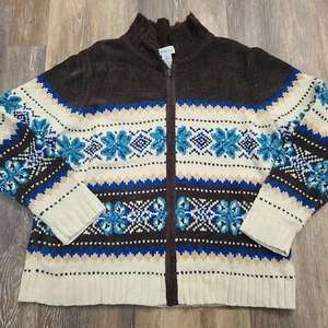 Westbound Full Zip Alpaca/Wool Blend Sweater Womens XL - Picture 1 of 6