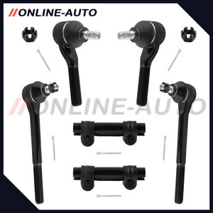 6x Front Inner & Outer Tie Rod End Links Adjusting Sleeves Fits Chevrolet Blazer