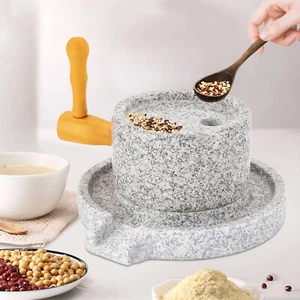 Molino de grano de piedra, molinillo de piedra manual molino de pasta de granito natural - Imagen 1 de 8