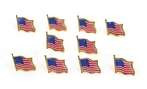 Lot of 30 America Flag Lapel Pins 0.75" United States USA Hat Tie Tack Badge Pin - Picture 1 of 5