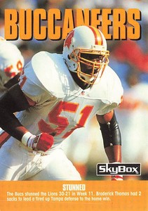 Broderick Thomas 1992 SkyBox Impact #303 Tampa Bay Buccaneers