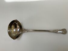 F B ROGERS ANTIQUE KING SILVER PLATED PUNCH BOWL LADLE