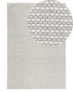 Gemütlicher Teppich Wolle 140x200 cm hellgrau Kilis - Bild 1 von 6