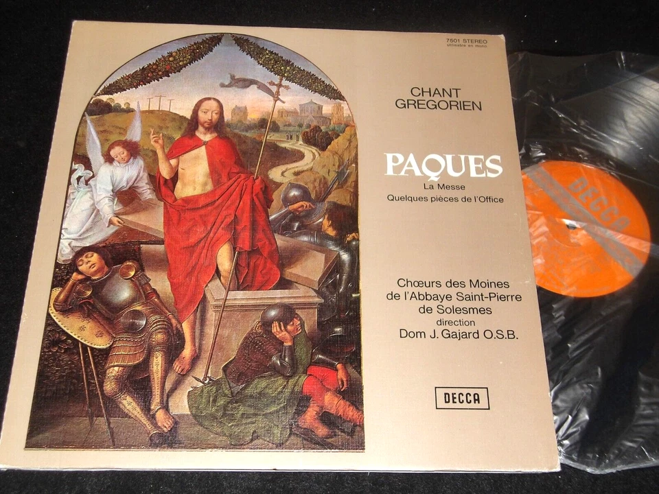 PAQUES Easter Gregorian Chant DECCA Gatefold 1969 Stereo ABBEY St. Pierre Clean - Image 1 of 1