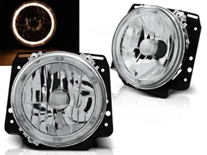Faros para VW Golf II 2 1983-1988 1989 1990 1991 VR-1709 Angel Eyes Chrome - Imagen 1 de 1