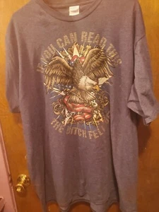 Vtg Biker Tee If You Can Read This The Bitch Fell Off Eagle Men’s 3XL - Picture 1 of 5