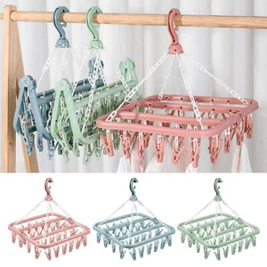 Folding Clothes Hanger Dryer Windproof Socks Underwear Dryer - Picture 1 of 8