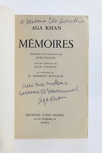 VAN DONGEN AGA KHAN Mémoires EDITION ORIGINALE ENVOI AUTOGRAPHE 1955 - Picture 1 of 1