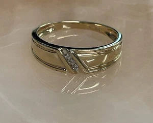 10K Yellow Gold Wedding Size 9.5 - Picture 1 of 6