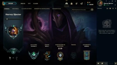 Cuenta LOL Platino 4 + 350 Skins + 35.000 BE | EUW Todos los campeones - Imagen 1 de 2