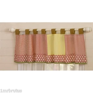 Cocalo Abby's Farm Window Valance Girls Farmhouse Nursery Pink Polka Dot - Picture 1 of 2