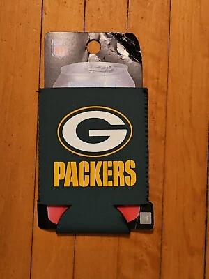Official NFL Green Bay Packers Kaddy Can Koozie Coozie Football Drink Holder - Image 1 of 2