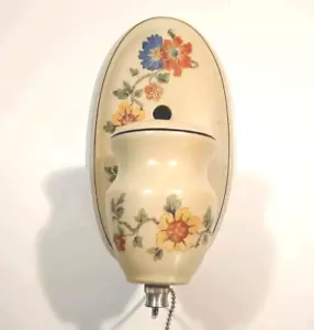Vintage Art Deco Light Sconce Fixture w/ Plug Vintage Floral Design - Picture 1 of 8