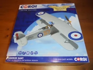 CORGI AA39604 1/72 HAWKER HARD "J9941" RAF 54 SQN. RAF MUSEUM HENDON NUEVO COMO NUEVO - Imagen 1 de 9