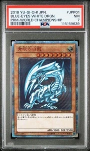PSA 7 BLUE-EYES WHITE DRAGON WCS2018 JPP01 20th Secret Rare Yugioh Japan - Bild 1 von 3