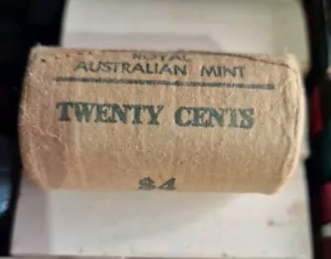 1981 AUSTRALIAN 20c PLATYPUS TWENTY CENT UNC RAM Mint Roll VERY SCARCE 20 Coins - Picture 1 of 3