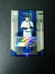 2004 Leaf Certified Materials Blue Mirror Auto /100 Bubba Crosby #28 Auto - Picture 1 of 4