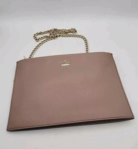 Kate Spade New York Womens Leather Classic Chain Strap Crossbody Purse Bag - Picture 1 of 14