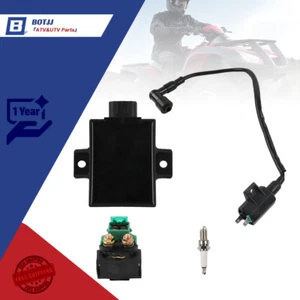 CDI Ignition Coil Spark Plug&Solenoid Relay For Kawasaki Bayou 220 KLF220A 96-02 - Picture 1 of 20