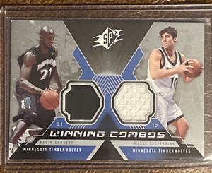 2005 SPx Winning Combo Kevin Garnett / Wally Szczerbiak Patch Jersey MN/M Nice!!