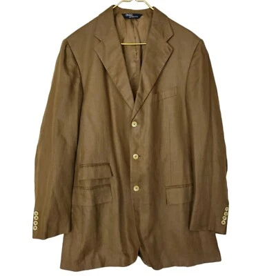 Vintage 70's Polo by Ralph Lauren Wool Tweed Blazer Jacket Rare Blue Tag - image 1 of 4