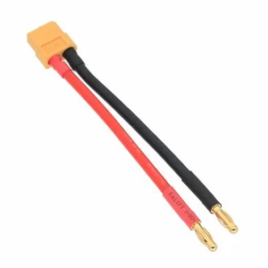 XT60 Female to 4mm Banana Bullet Plug 12AWG 15CM Battery Charging RC Toy FPV UAV - Picture 1 of 2
