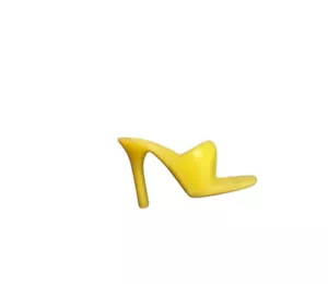 1960er Barbie hellgelbe linke einzelne Schuh Pantolette offene Zehenpartie ein Schuh Japan - Bild 1 von 7