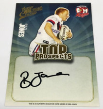 2009 NRL CLASSIC CARD TOP PROSPECT SIGNATURE CARD TP14 BEN JONES-ROOSTERS