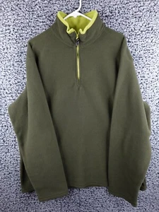 FILA Men's Dark Green 1/4 Zip Fleece Lightweight Polartec Jacket Size XL - Picture 1 of 12