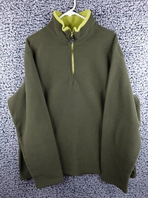 FILA Men's Dark Green 1/4 Zip Fleece Lightweight Polartec Jacket Size XL - Image 1 of 4