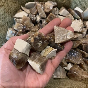 500 Carat Lots of Unsearched Natural Rootbeer Calcite Rough + a FREE Faceted Gem - Picture 1 of 11