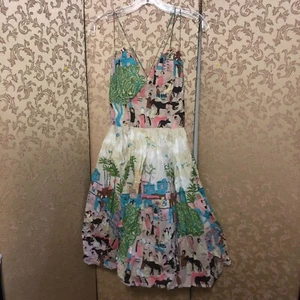 Plenty Tracey Reese Green Multi-Color Novelty Bazaar Dress Size 6 - Picture 1 of 6