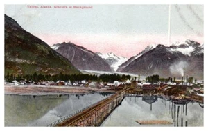 VALDEZ, Alaska GLACIERS in background c1910 - Postcard - Picture 1 of 2