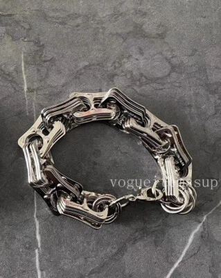 Men punk can silver bracelet necklace - Image 1 of 4