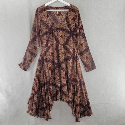 Vestido Plenty By Tracy Reese Mujer Mediano Anthropologie Asimétrico Midi Boho Foto 1 de 4