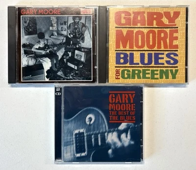 3x Gary Moore CD Lot (Still Got The Blues, Blues For Greeny & Best Of The Blues) - Image 1 of 3