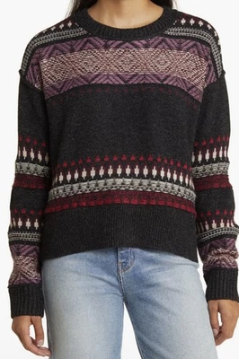 Suéter Tejido Isla Justa Mezcla Lana Alpaca Marca Lucky Talla S Boho Heritage Gris Foto 1 de 4