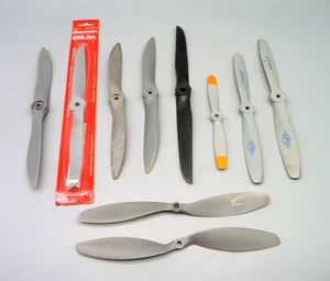 RC Modelflugzeug Propeller 10 Stück gebraucht Ersatzteile 1 x Graupner neu OVP - Bild 1 von 7