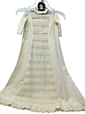 ANTIGUO BAUTIZO BEBÉ BAUTIZO VESTIDO ENCAJE EXTRA LARGO Foto 1 de 4