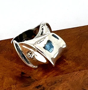 Vintage Silpada dome ring 925 Sterling silver size 8 heavy modernist - Picture 1 of 12