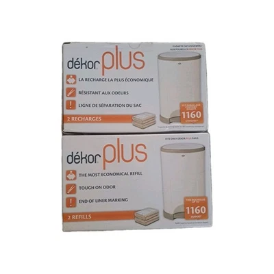 Lote de 2 recambios para cubos de pañales Decor Plus sistema de recarga más económico Foto 1 de 3