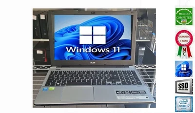 PORTATILE NOTEBOOK ACER ASPIRE - V15 CPU INTEL CORE i7-5500U SSD WINDOWS 11 - Imagen 1 de 2