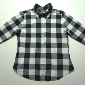 Norma Kamali Damen Shirt XL schwarz weiß Büffel Karo Freizeit Freizeit Alltag Top - Bild 1 von 20