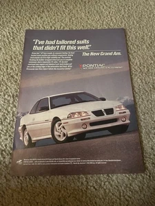Vintage 1993 PONTIAC GRAND PRIX PRINT AD WHITE 1990s - Picture 1 of 1