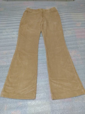 Pantalones para mujer Metro Style pana tostada pierna ancha tela algodón/spandex talla 8T Foto 1 de 4